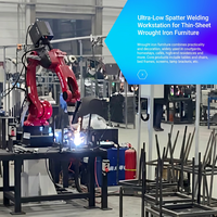 Station de soudage robotisée clé en main avec robot de soudage à l'arc à 6 axes, positionneur, dispositif de fixation pour la fabrication de charpentes en acier