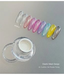 Poudre de chrome tendance effet miroir pour nail art de luxe, pigment brillant à frotter pour DIY - Product Image 2