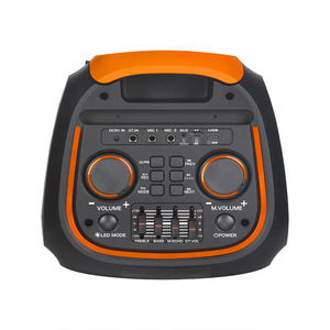 Altavoz Portátil Doble de 8 Pulgadas para Fiestas DJ Karaoke con Bluetooth y Luces Giratorias Modernas Estilo <span class=keywords><strong>Partybox</strong></span> con Ruedas - Product Image 5