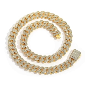 Colar Masculino Hip Hop Elo Cubano 15mm com Zircônia, Banhado a Ouro 18k, Geométrico, Cravejado, Grande, Atacado, Joia Fina e Moderna, Colar Robusto - Product Image 6
