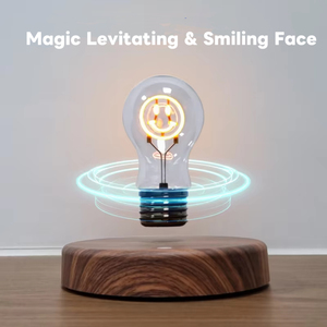 Hcnt Nổi Ánh Sáng Bóng Đèn Điều Khiển Cảm Ứng 360 Xoay Vuông Từ Bay Bay lên Đèn Với Khuôn Mặt Cười Cho Phòng Ngủ Trang Trí Nội Thất Sử Dụng Nhà - Product Image 4