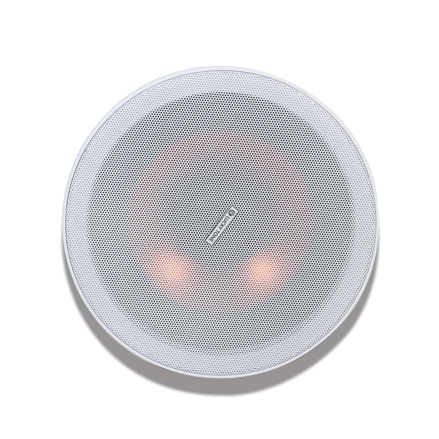 T White Color PA 8 Inch Coaxial Ceiling Speaker in Embedded Audio 100V Line Rimless Ceiling Speakers