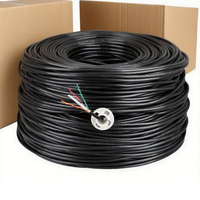 Kabel jaringan dalam ruangan kustom pabrik Denixi 305M CAT5 kabel Lan tembaga murni kualitas tinggi kabel komunikasi Internet kucing FTP