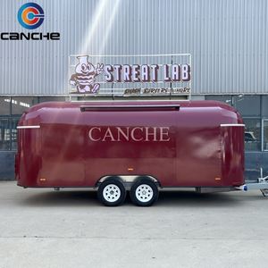 Carrito de Comida Rápida, Camión de Cocina Móvil, Remolques de Comida, Hamburguesas, Aperitivos, con Acero Inoxidable, 80 km/h, Certificado COC CE - Product Image 1