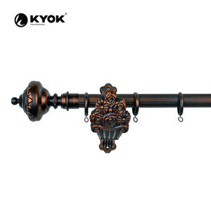 Set di <span class=keywords><strong>aste</strong></span> per tende KYOK ornamenti per tende di lusso classici set di staffe per testa romana - Product Image 6