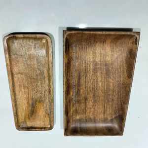 Plato y Tazones de Servir Ecológicos, Pulidos y Hechos a Mano, para una Cena con Estilo, Madera de Acacia, Precio Económico al por Mayor - Product Image 1