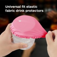 Housses de gobelets universelles réutilisables personnalisables en coton/polyester multicolores avec logo personnalisé pour pub, club, fête, utilisation en extérieur, toutes saisons