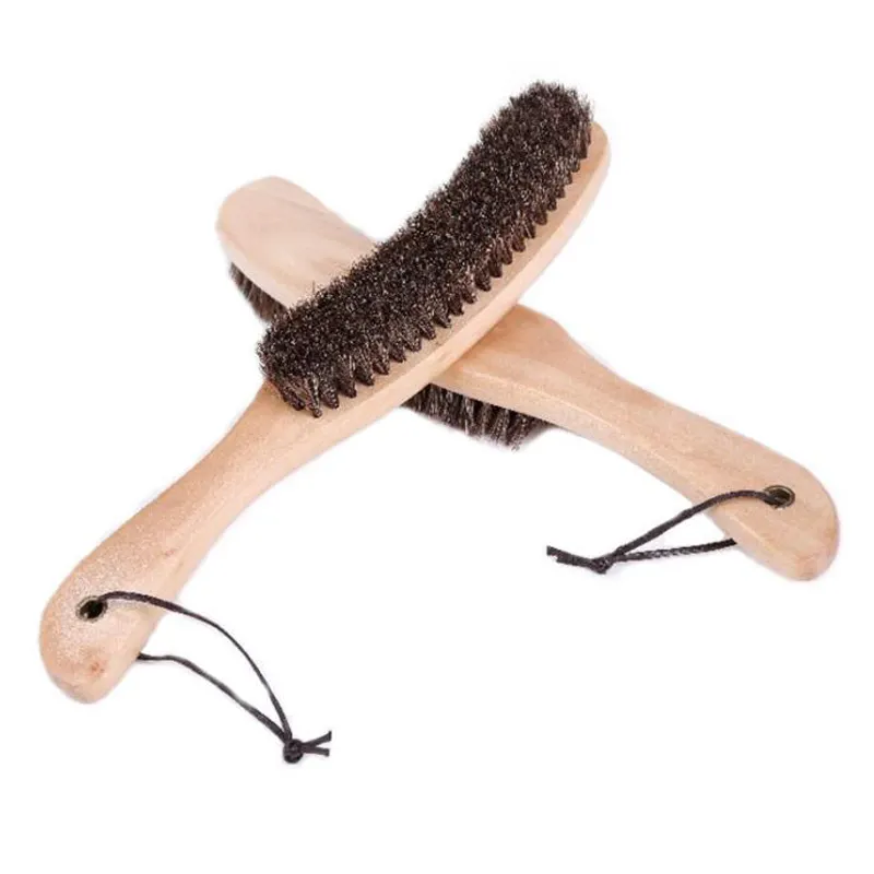 Wooden cloth brush for clothes hat horse bristles brush