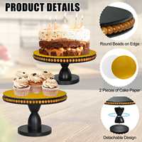 Support de centre de thé en métal pour la maison plateau de gâteau de mariage pour le dessert de fête et le présentoir de repas froids pour la pause thé et l'affichage de table