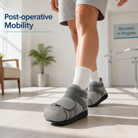 Botte orthopédique fermée robuste - Chaussure à semelle rigide pour une rééducation stable et une protection complète