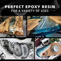 LSY 2:1 Résine époxy de table de rivière résistante aux UV Résiste à l'exposition au soleil Fonctionne en extérieur sans décoloration Résine époxy