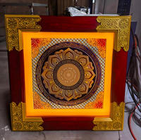 Buddhist Temple Interior Use Aluminum Ceiling Tiles With Brass Foil Finish Modern Classic Design Aluminum Ceiling Panel