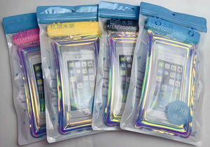 Borsa impermeabile per telefono con effetto iridescente per tutti i telefoni Chiusura con cerniera in PVC per uso esterno - Product Image 1