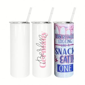 Expédition immédiate, livraison gratuite depuis l'entrepôt américain, gobelet isotherme sous vide de 20 oz, logo personnalisé, impression sérigraphique écologique, droit - Product Image 2