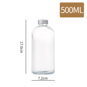 2026 Bottiglia in Vetro Vuota Personalizzabile da 270ml 350ml 16oz 500ml per Caffè/Succo/Bevande/Latte/<span class=keywords><strong>Acqua</strong></span> con Tappo a Vite in Metallo - Vendita all'Ingrosso - Product Image 3