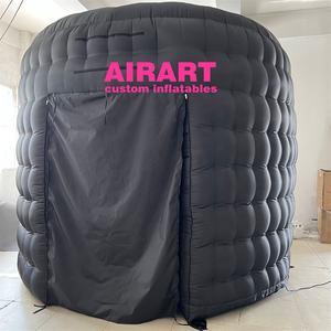 풍선 사진 부스, 검은 풍선 사진 부스 텐트, 하이 퀄리티 라이트 튜브이있는 돔 탑 풍선 포토 부스 - Product Image 2