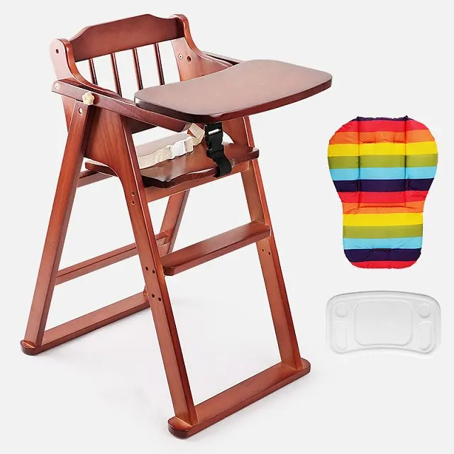 Cadeiras de madeira para crianças, cadeiras dobráveis de madeira para bebês