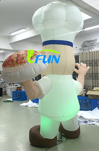 Personnage publicitaire gonflable de chef pizzaiolo, modèle de dessin animé, mascotte gonflable d'extérieur pour <span class=keywords><strong>restaurant</strong></span> et pizzeria - Product Image 3