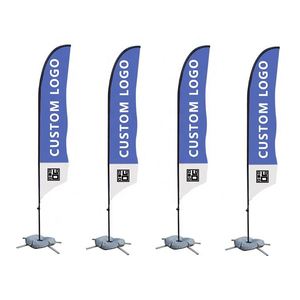 Promotion Custom Printed Outdoor Flying Banner Advertising Knife Type Rectangular Pennant Flag Bali Bow Beach Flag Corss Base - Product Image 3