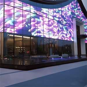 Intérieur/extérieur Film P3.9-7.8 transparent pour écran LED pour ascenseur publicité magasin de détail centre commercial TV <span class=keywords><strong>rideau</strong></span> fenêtre en verre - Product Image 4