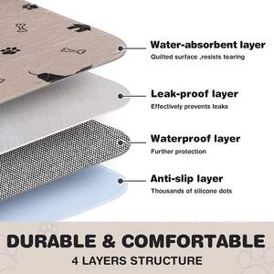 Augenstern แผ่นรองฉี่สุนัขใช้ซ้ำได้แผ่นรองลังสัตว์เลี้ยงกันลื่นแผ่นรองห้องน้ำสุนัขดูดซับปัสสาวะ - Product Image 3