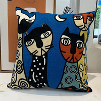 Factory Direct Großhandel Europäische Kissen bezüge Sofa Dekor Stickerei Lustige Kissen bezug Abdeckung 100% Baumwolle Picasso Kissen bezug
