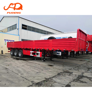 Remolque de Plataforma Lateral de 3 y 4 Ejes del Grupo Fudeng, <span class=keywords><strong>Remolques</strong></span> de Carga Laterales de 60 Toneladas para el Transporte de Carga a Granel en Guinea - Product Image 2