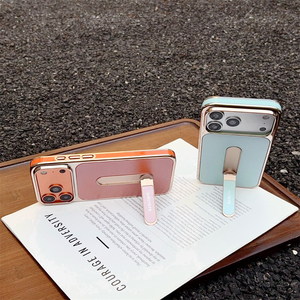 เคสโทรศัพท์มือถือเคลือบด้านแบบ Electroplating สำหรับ iPhone 17 16 15 14 Pro Max พร้อมการปกป้อง 360 องศา °   ฝาครอบป้องกันกันกระแทกแบบแถบยึด - Product Image 4