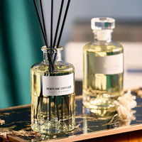 Nouveau design – Bouteille diffuseur d'arômes en verre volcanique de 100 ml, 250 ml, 500 ml pour huiles essentielles et parfums, avec bâtonnets diffuseurs