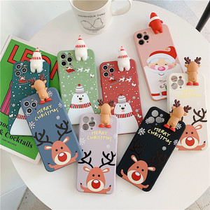 muñeco de nieve Santa alces del teléfono del TPU del caso accesorios del teléfono móvil para iPhone/12/8/X/XR/XS MAX/iPhone 11 - Product Image 1
