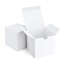 Petits coffrets cadeaux noirs 2x2x2 pouces emballage de bonbons bébé douche fête d'anniversaire Cupcake coffrets cadeaux en papier