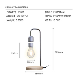 Sáng Tạo Magnetic Treo <span class=keywords><strong>LED</strong></span> <span class=keywords><strong>Bulb</strong></span> Bảng Ánh Sáng Maglev Không Dây Đọc Sách Nổi Đa Chức Năng Bảng Đèn Fancy Đèn - Product Image 6
