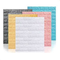 Vente en gros Autocollants muraux 3d Décoration de la maison Décors de maison Papier peint XPE en mousse PVC 3d décoratif mural insonorisé