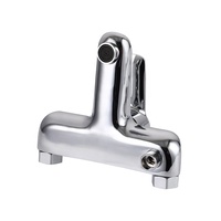 Mitigeur thermostatique mural ITALOMIX pour bain et douche, corps en alliage de zinc poli argenté, poignée unique, robinet de baignoire eau chaude et froide