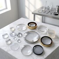 Revêtement antireflet, longueur focale 9 mm, 10 mm, 12 mm, 15 mm, 20 mm, 25 mm, diamètre 9 mm, lentille sphérique plano-convexe N-BK7, lentille achromatique