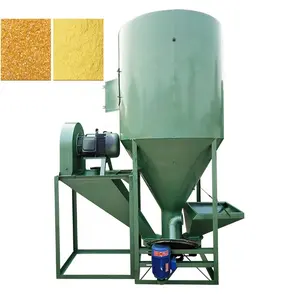 工厂直接鸡饲料加工机自动麦麸玉米谷物和谷物破碎机和搅拌机