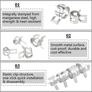 <span class=keywords><strong>Collier</strong></span> de serrage <span class=keywords><strong>à</strong></span> ressort en acier inoxydable <span class=keywords><strong>auto</strong></span>-<span class=keywords><strong>serrant</strong></span>, anti-rouille, revêtu de Dacromet, professionnel, pour moteurs automobiles et industriels - Product Image 2