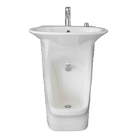 Meuble sanitaire rectangulaire en céramique de style moderne avec lavabo et urinoir pour musulmans