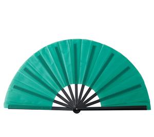 Décoration personnalisée noir grand ventilateur à main en bois pliant à impression personnalisée en bambou NP7248 - Product Image 2