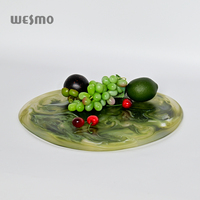 Ustensiles de cuisine Assiette de service en résine transparente Assiette à fromage de forme irrégulière