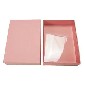 Boîtes d'emballage en carton blanc plié en papier kraft pour chocolat, biscuits, savon avec couvercle transparent en PVC - Product Image 5