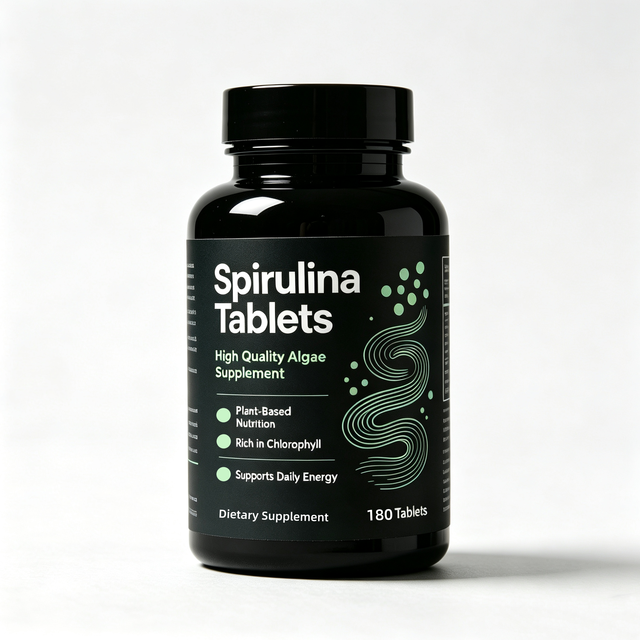 OEM Private Label Spirulina Tablets Rich Plant Protein Natural Green Superfood Dietary Supplement