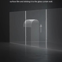 Écran LED transparent flexible à courbes douces pour mur de verre de club de fitness, média numérique
