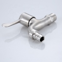 Robinet de machine à laver en acier inoxydable 304, 1/2 pouce, eau froide uniquement, raccord de tuyau de jardin/laverie extérieur