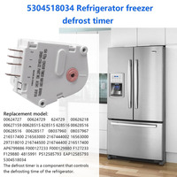 Minuteur de dégivrage pour réfrigérateur-congélateur, pièce de rechange compatible avec Whirlpool, Frigidaire, Kenmore (référence 5304518034)
