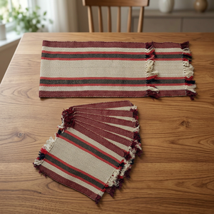 Bohemian Rectangle Table <b>Runner</b> With Fringe Edge <b>Washable</b> Decorative Placemat For Living Room Bedroom <b>Kitchen</b> - Product Image 3