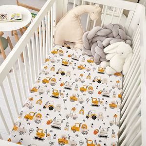 Wholesale Baby <b>Crib</b> Accessories Organic Newborn Cotton Muslin Foldable Bassinet Crepe Textile Oval Baby <b>Crib</b> <b>Sheets</b> - Product Image 2