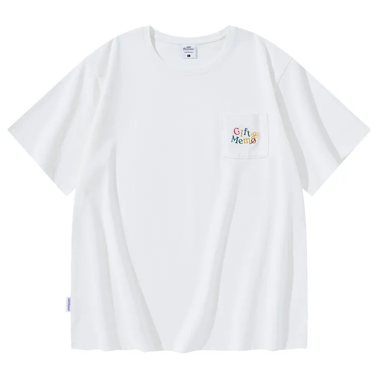 Camiseta masculina de roupa personalizada, fabricante de roupas personalizada com logotipo bordado