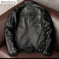 TONGYANG printemps naturel véritable peau de veau cuir pour homme Slim Fit mâle manteau hommes véritable peau de vache manteau mode vêtements hommes vêtements