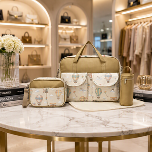 Set di Borse per Pannolini Stampate con Accessori Abbinati, Set di Borse Maternità per Negozi di Articoli per Bambini e Marchi al Dettaglio - Product Image 5